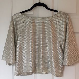 Loose fitting metallic top. Never worn